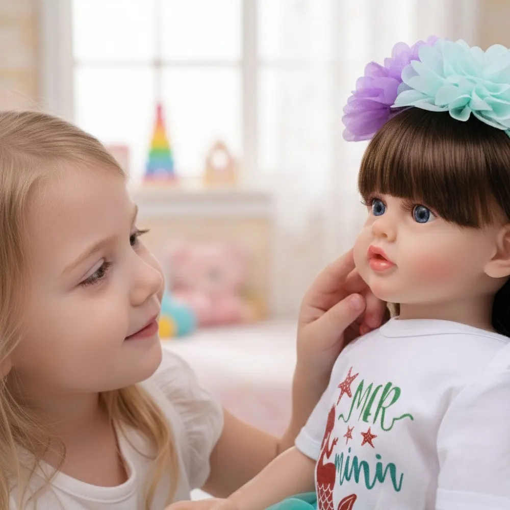 Cloveray 22 pouces réaliste Reborn bébé poupée Super Kawaii vinyle poupée de haute qualité fait à la main jouet enfants anniversaire cadeau de noël