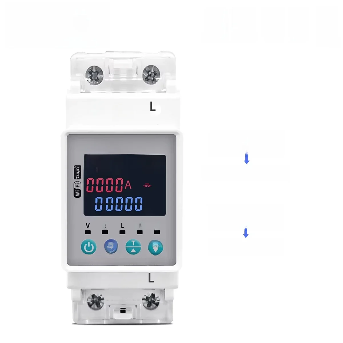 TOMZN 63A 110V 230V WIFI inteligentny przełącznik smartlife Kwh wyłącznik pomiarowy z wyłącznikiem czasowym z zabezpieczeniem przed napięciem, prądem i wyciekiem — zdjęcie 2