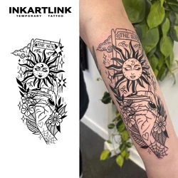 Sun Tarot temporary tattoo sticker, waterproof magic tattoo, lasts to 15 days fake tattoo, semi permanent tattoo