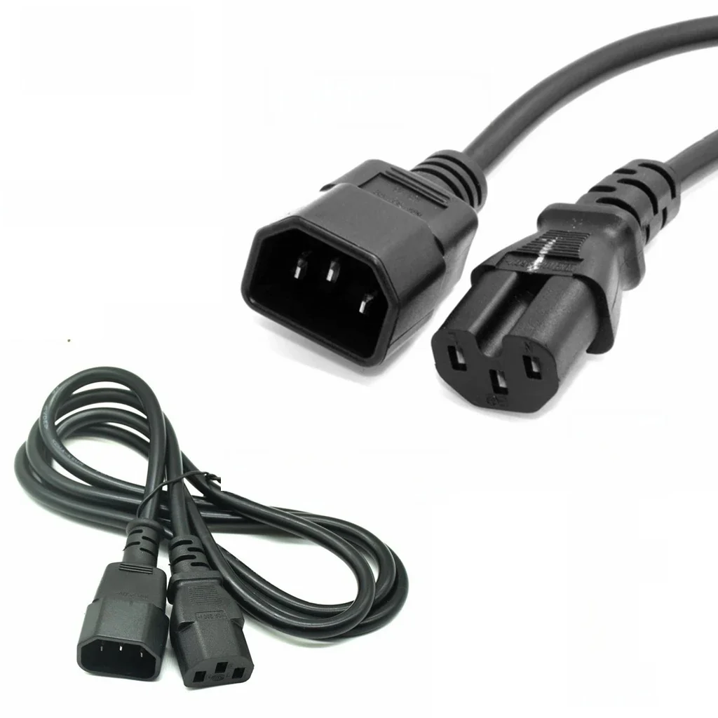 Câble adaptateurs IEC 320 C15 à C14, prises C14 à C15, adaptateurs d'alimentation pour ordinateurs portables C13-C14 C7 à C8, câble d'extension 0.2m 1m 3m 5m