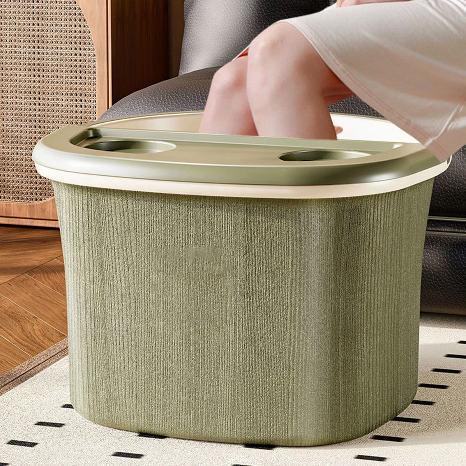 

Footbath Massage Bucket Foot Soaking Tub Multifunctional Feet Bath Basin for Household Camping Travel Sauna Bathtub Pedicure