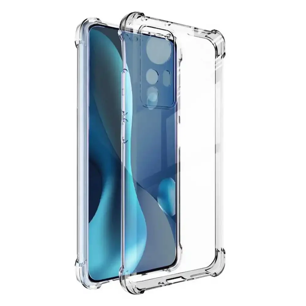 Caso TPU transparente para Xiaomi 12 Lite, estojo flexível com cantos reforçados à prova de choque,