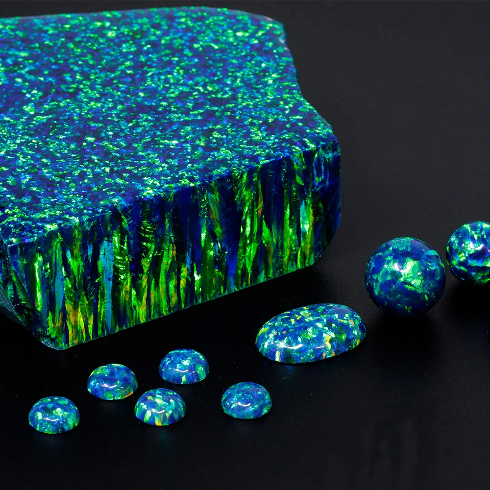 Synthetic Opal Faceting Rough Lab Created Block Fire Opal Raw Stone for Gem Cutting - Various Sizes - Wholesale Price view 3