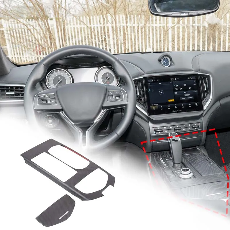 

Накладка на шестеренку из углеродного волокна для Maserati ghiсот 2017-2023, декоративная наклейка, аксессуары для модификации интерьера