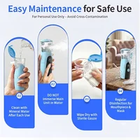 Portable Mesh Nebulizer Machine for Adults Kids Inhaler Handheld Rechargeable Silent Nebuliser Machine Personal Steam Inhaler Kit with LED Screen Display Self-Cleaning Child Adult Mask Mouthpiece Breathing Health Care for Travel Home 5