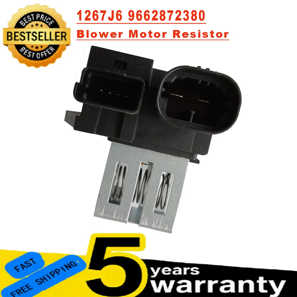 1267J6 98372A01 9663558880 Blower Motor Resistor Fit For Peugeot 1007 207 208 301 301 407 508 2008 Citroen C2 C3 C4 C5 DS3