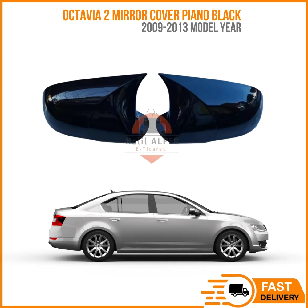 For Octavia Mk2 mirror cover piano black 2009-2013. A quality. Car access high quality affordable parts