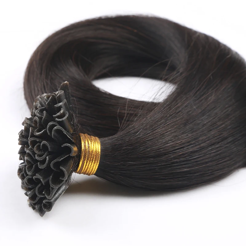 22 Inch Straight U Tip Hair Extensions 100% Remy Human Hair Pre Bonded Keratin Hair Extensions For Salon Supply Nail Tip Hair