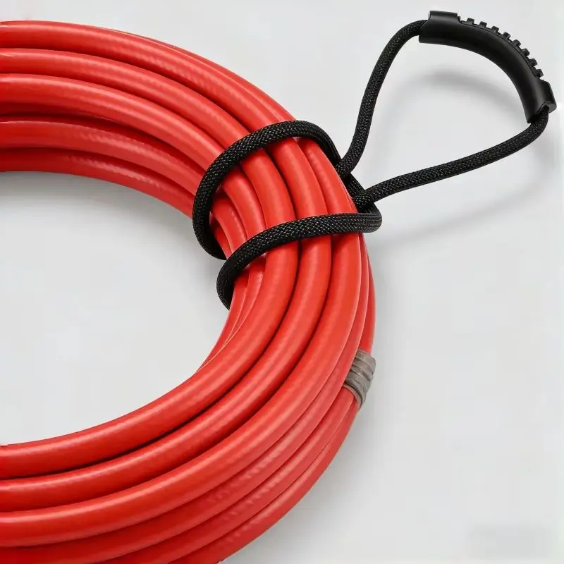 

Одинарный черный усиленный ремень для хранения и фиксации ​ Прочная нейлоновая стропа для крепления шлангов, шнуров и инструментов, регулируемая конструкция.