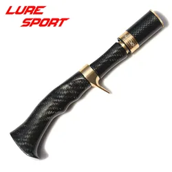 LureSport 3K Woven Carbon 82mm Reel seat Body 108mm Rear Grip Alu Trigger Cast Reel Seat Set Rod Building Component Repair DIY