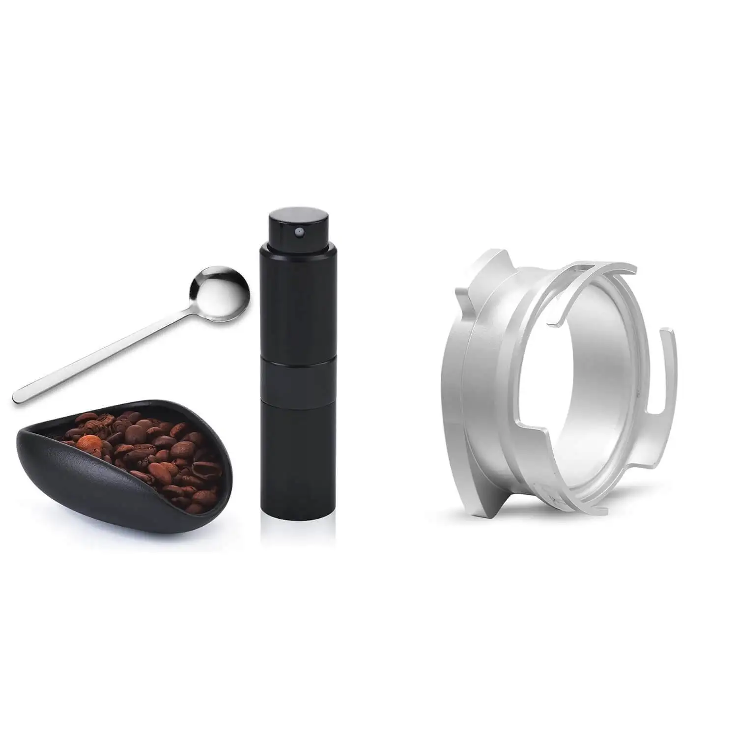 

Coffee Bean Weighing Bowl, Beans Dosing Cup Small Scoop And Spray Bottle Set & 54Mm Coffee Dosing Funnel, Espresso Funnel, Coffe