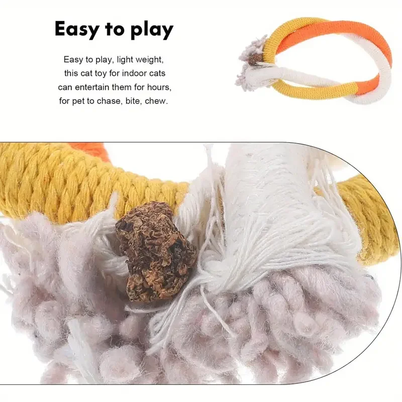 Cat Chew Toys Cat Scratcher Rope Interactive Molar Cotton Rope Toys  Cat Teaser Toy Clean Mouth Kitten Play Toy Pet Supplies