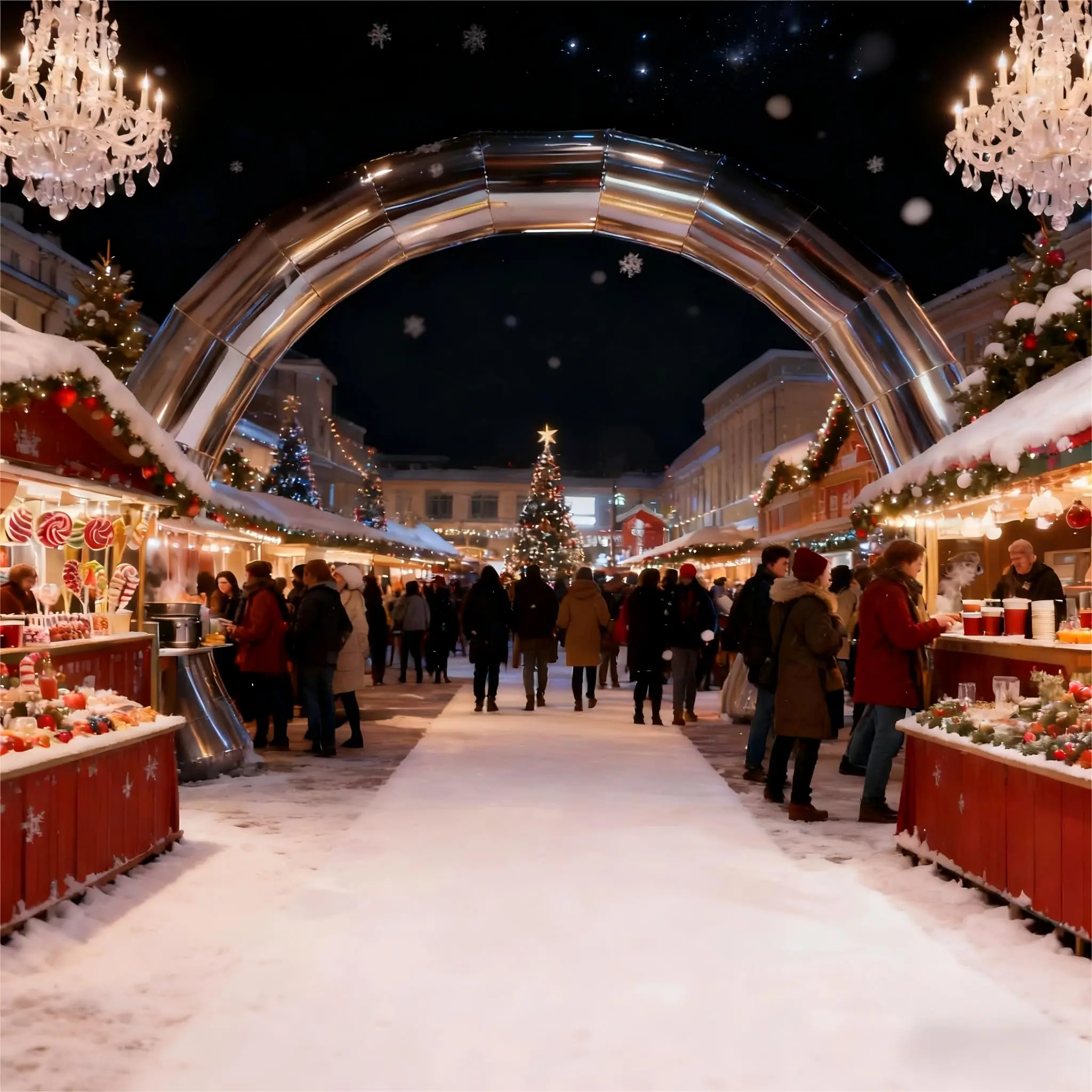 10フィートのPVCミラーインフレータブルアーチ、電動ポンプ付き、クリスマス、イベント、パーティー、セレモニー用のシルバーインフレータブルウェディングアーチ