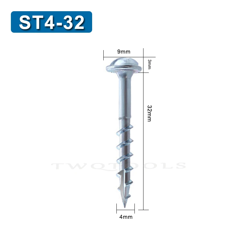 50pcs Square Drive Pocket Hole Jig Screws Coarse Thread Washer Head Self Tapping Wood Screw