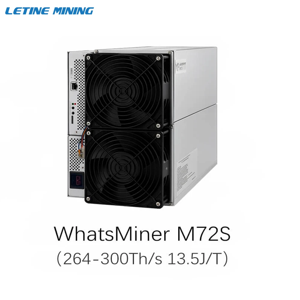 

Майнер MicroBT Whatsminer M72S 264-300Th/s 4000W с воздушным охлаждением для майнинга BTC Bitcoin Crypto, аналогичный M70s M73s M76s, ASIC-машина для майнинга