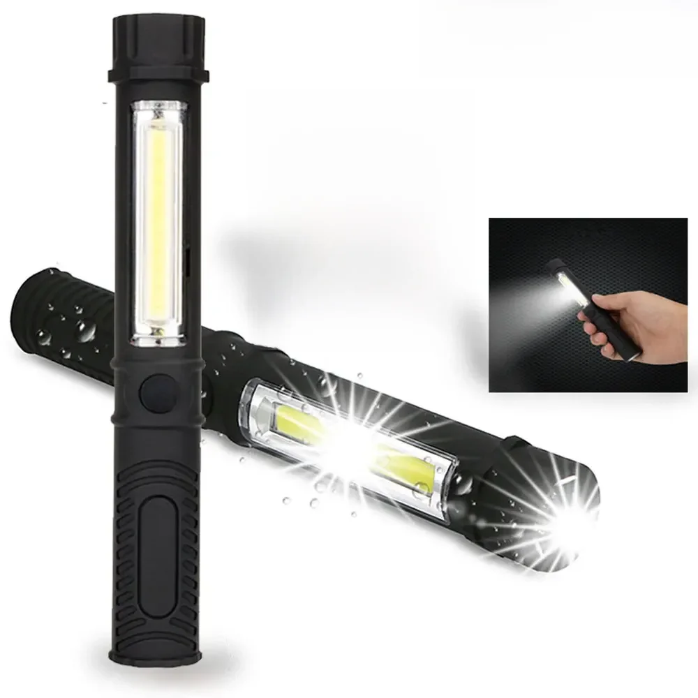 AliExpress NONE Multifunctional COB LED Portable Mini Pen Work Light Inspection Flashlight Magnetic Base Waterproof for Camping Bike Pole