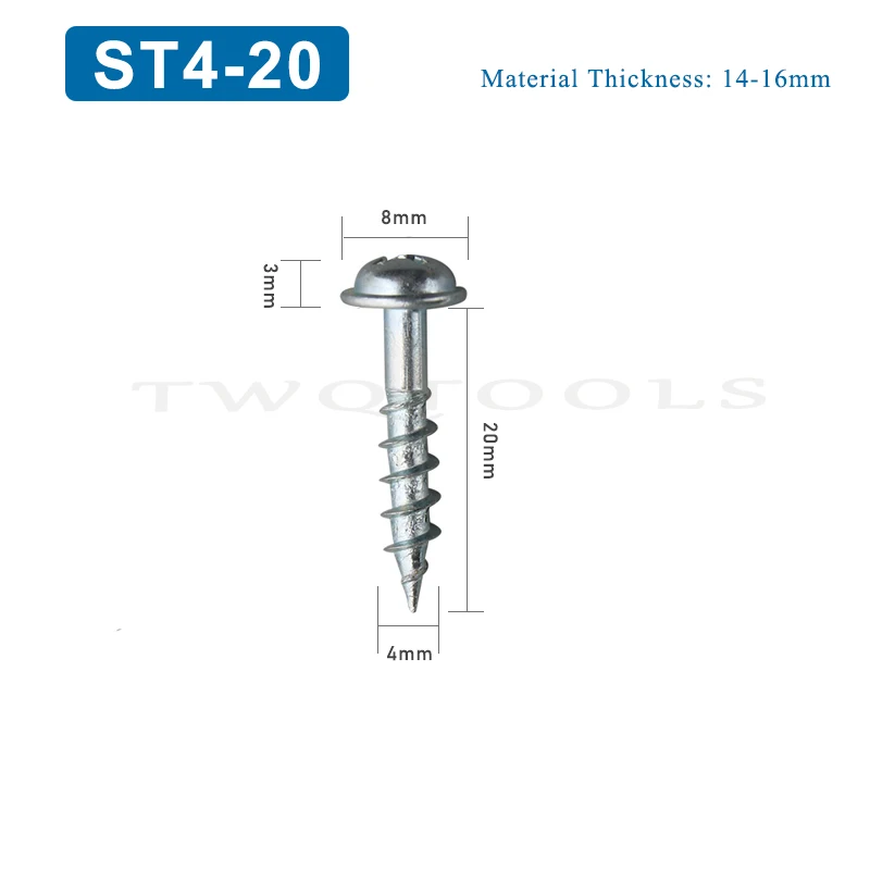 50PCS Pocket Hole Screws Coarse/Fine Thread Phillips Drive Wood Working Self-Tapping Screw 1-1/4\