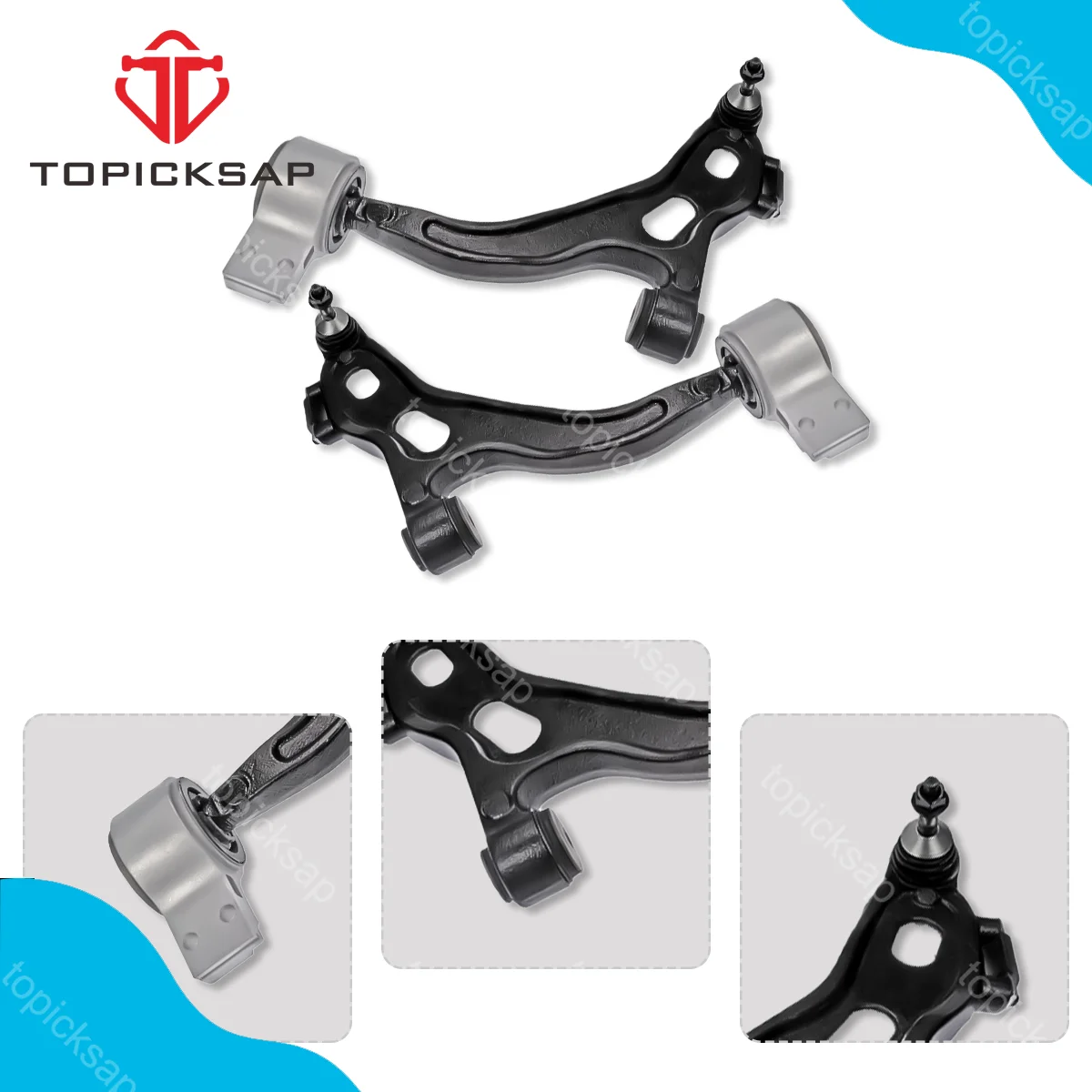 TOPICKSAP Pair of Front Lower Control Arm Ball Joint Set for Ford Taurus Flex Lincoln MKS MKT  2010 2011 2012 AWD FWD