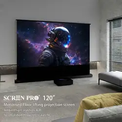 120-Zoll-ALR-Projektorleinwand, motorisierte, selbststeigende 16:9-Projektionsleinwand für 4K Ultra Short Throw Laserprojektor