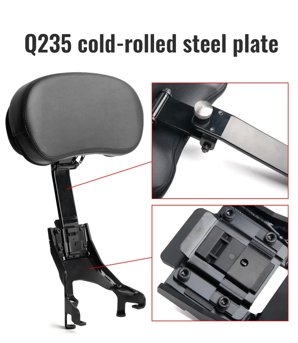 Panical Verstellbare Abnehmbare Fahrer- und Beifahrer-Rückenlehne Sissy Bar für Indian Challenger Pursuit Elite Dark Horse Limited 2020-2026 – Detail 3