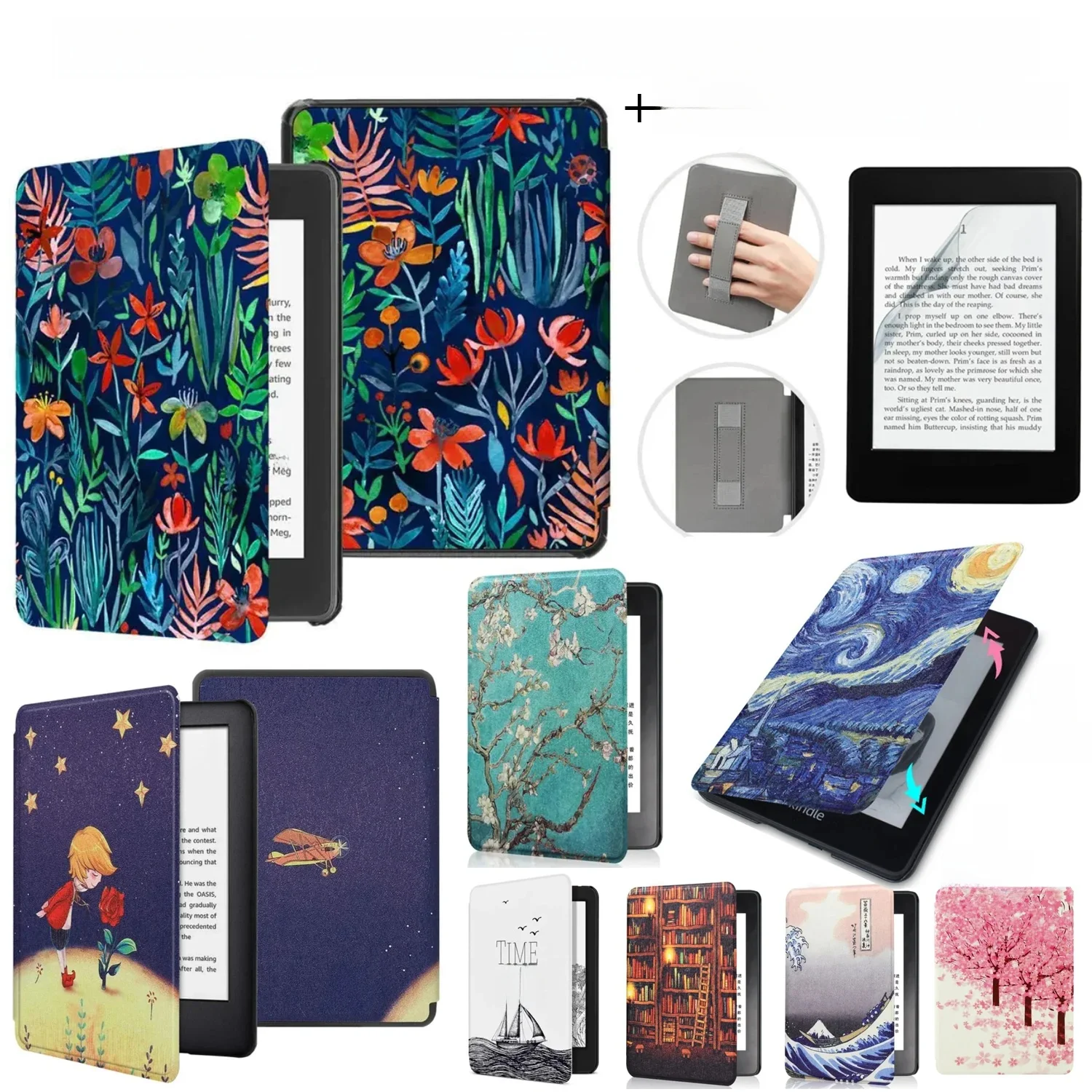 Dla Kindle 10. generacji Etui + ochraniacz ekranu 6 cali z paskiem na rękę Ebook 2019 J9G29R Skórzany pokrowiec Wake Sleep Funda — zdjęcie produktu 7