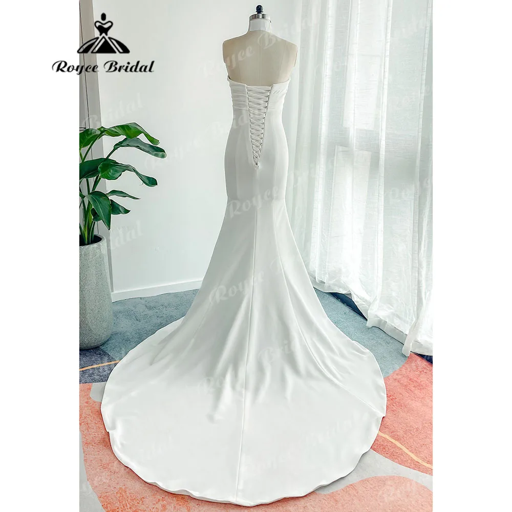 Vintage Soft Satin Off Shoulder Mermaid Wedding Dress for Women 2024 Wedding Party Gown with Bow vestidos de fiesta para mujer