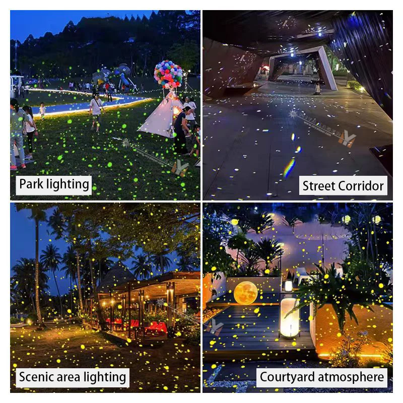 Outdoor Waterproof IP65 Galaxy Laser Projector RGB DMX512 Control Garden Holiday Party Decor Yard Light Projector