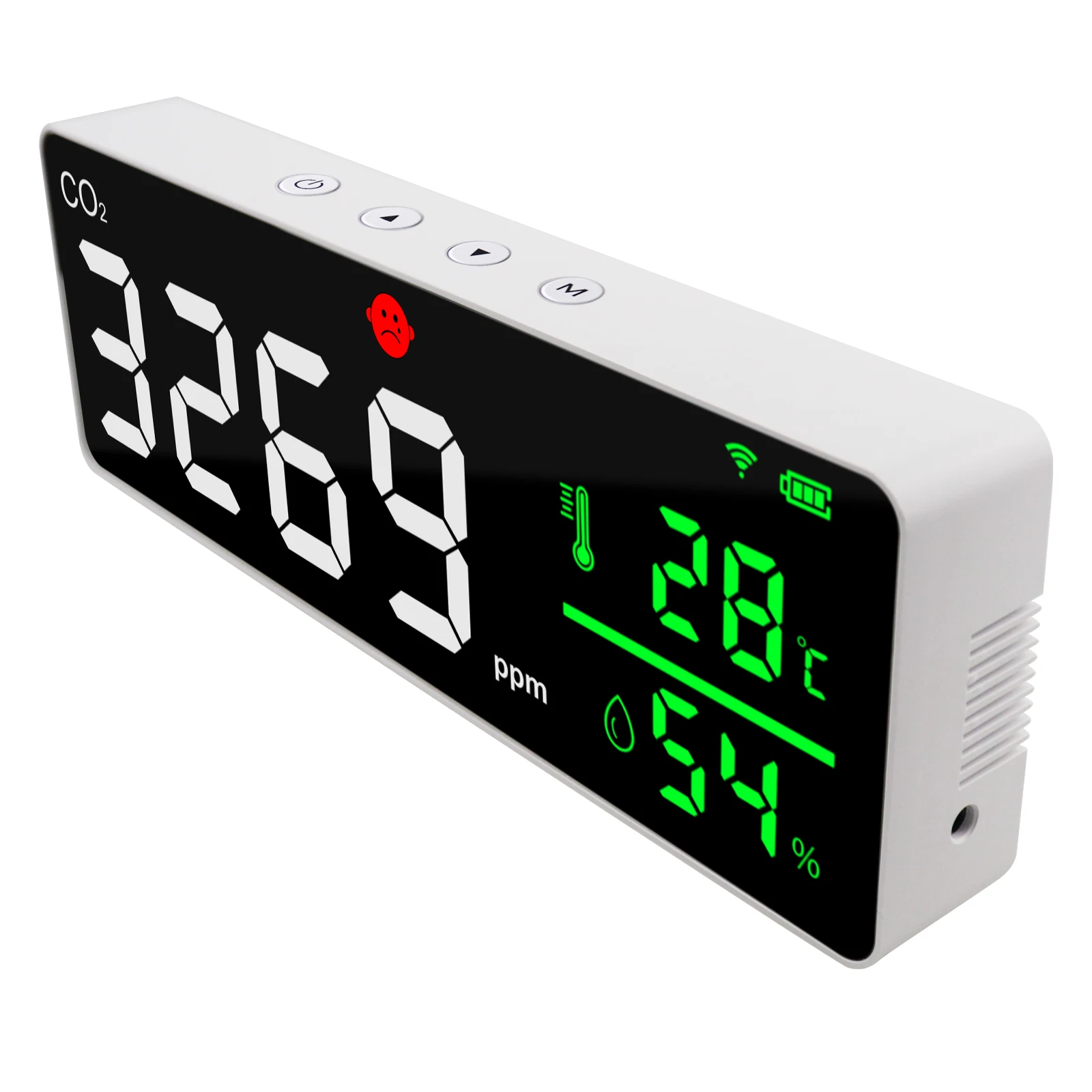 

SMART WiFi CO2 Detector Air Quality Monitor Indoor Carbon Dioxide, Temperature, and Humidity Meter NDIR Sensor for Home, Car