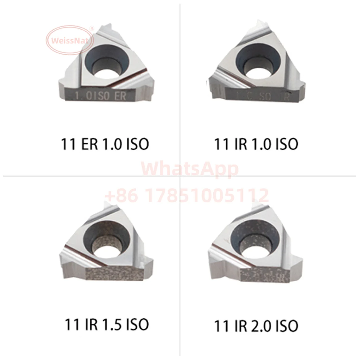 11ER1.0ISO 11ER2.0ISO 11ERA55 11ER14W 11ER16W 11ER19W 11IR1.5ISO 11IR2.5ISO 11IRA60 LDA K15 Cardide Insert 11ER 11IR Inserts