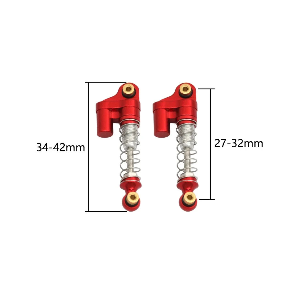 4 sztuki amortyzator aluminiowy amortyzator 32mm części zamienne dla 1/24 RC oś samochodu SCX24 90081 mikro gąsienicowe cechy samochodu: