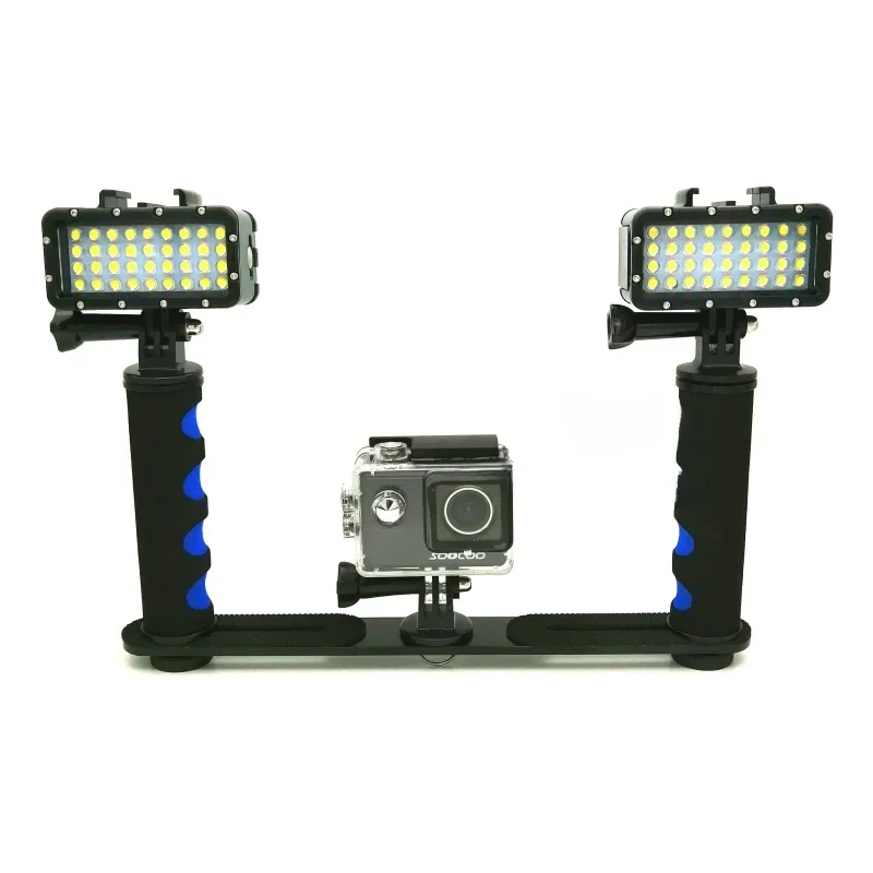 Nowa Wodoszczelna Lampa Nurkowa LED z Uchwytem do GoPro Hero 59781312110 Xiaomi Yi 4K Sjcam SJ6/8 EKEN H9R — zdjęcie 2