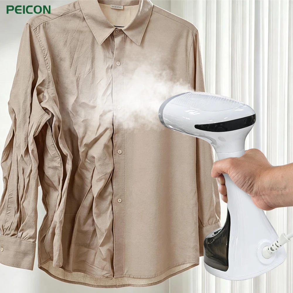Vaporizzatore portatile per indumenti, 1600 W, dispositivo per rimuovere le pieghe, 2 in 1, per utilizzo verticale e orizzontale, ideale per la casa e i viaggi.