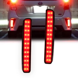 2pcs Rear Bumper Reflector Red LED Brake Stop Light Lamp For Toyota Prius V 2012-2017 Scion tC 2014-2016