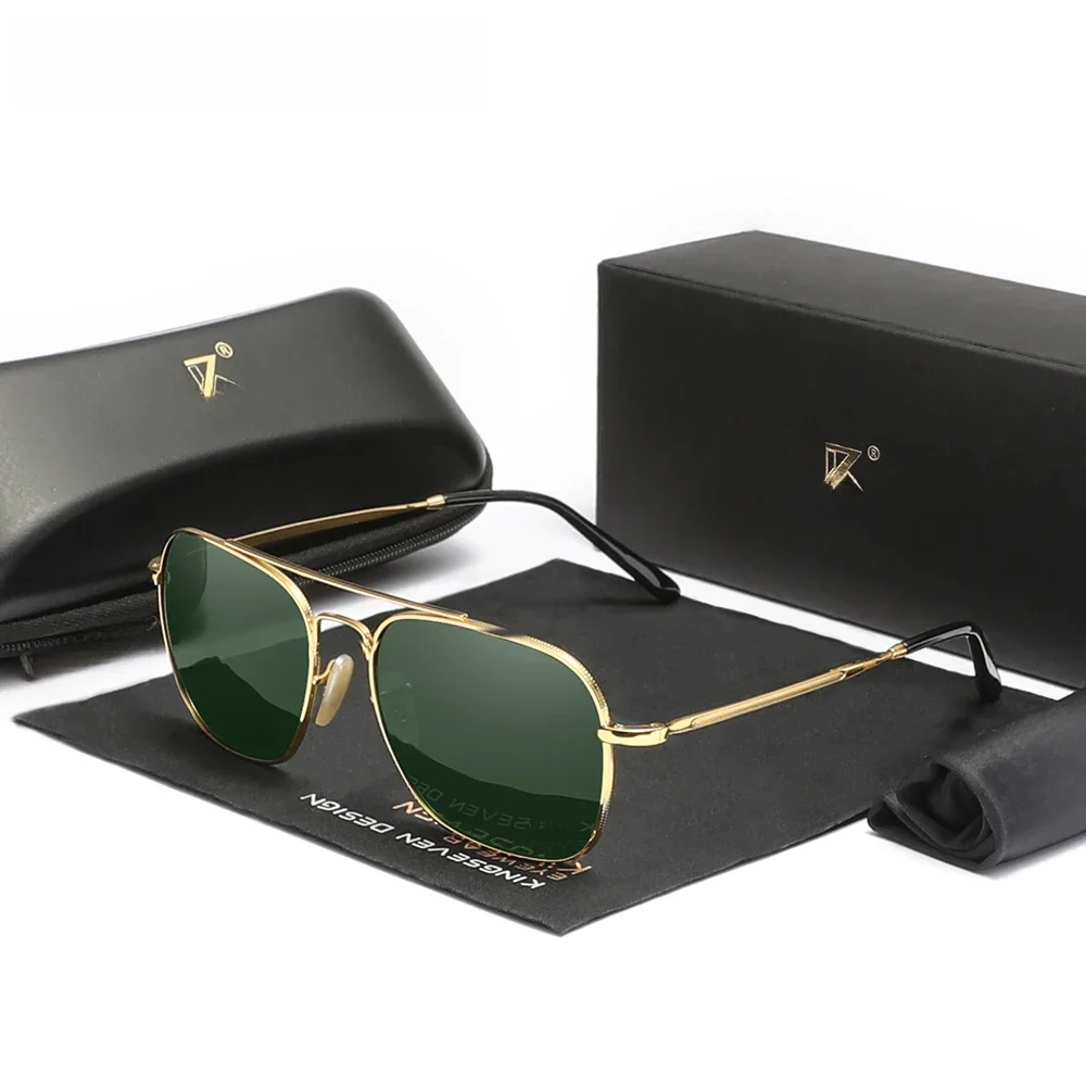 KINGSEVEN Nieuwe Klassieke Gepolariseerde Zonnebril Voor Mannen Vrouwen Mode Vierkante Legering Framen Anti-reflectie Bril Luxe Brillen - afbeelding 2