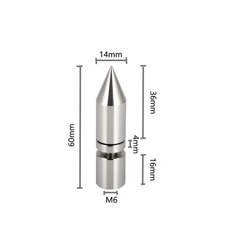4er-Set M6 M8 M10 Edelstahl Chrom Lautsprecher-Spikes Isolationskegel Standfüße Gehäuse M8 Schraube – Detail 5