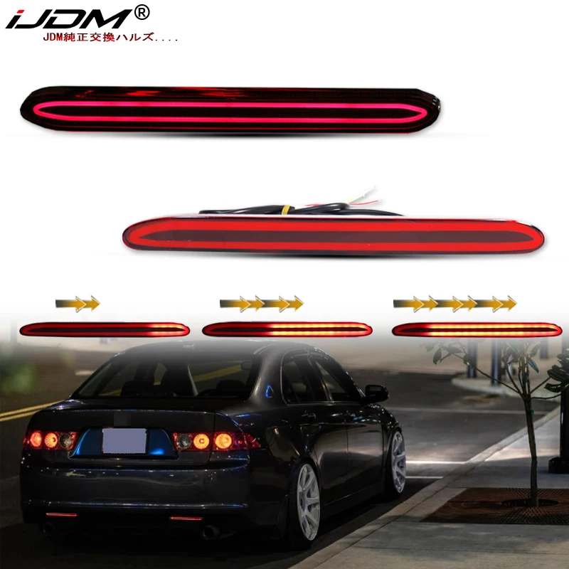 2PCS Auto LED Rear Bumper Reflector Light For Honda Acura TSX For Accord Odyssey CR-V Element Brake Lamp Foglight Turn Signal