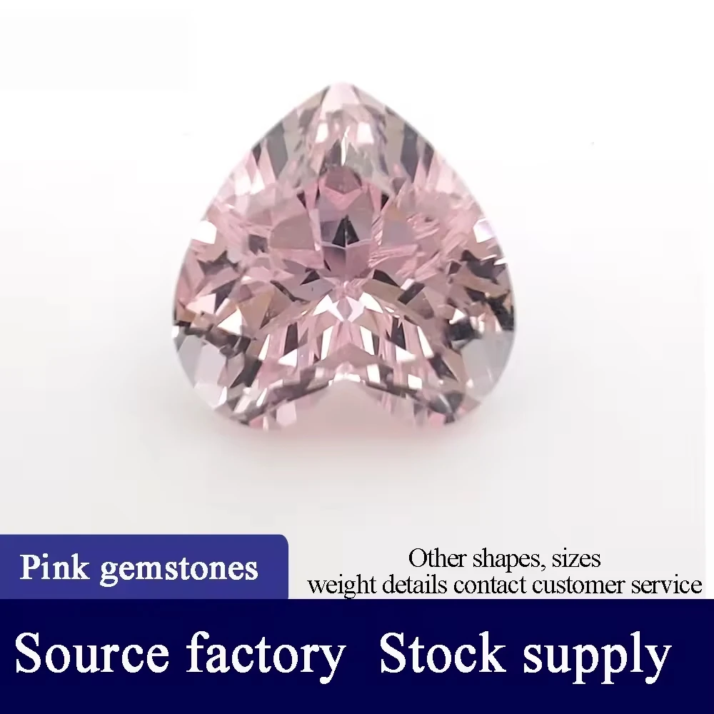 

High-Quality Lab-Grown Pink Sapphire, Heart Cut 5–12mm Wholesale Loose Synthetic Gemstones