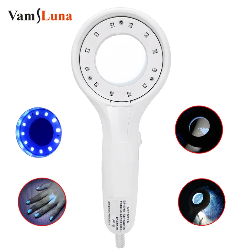 Skin Examination Handheld Skin Fungus Detector Melasma Detector Woods Lamp Versicolor Medical Woods Lamp