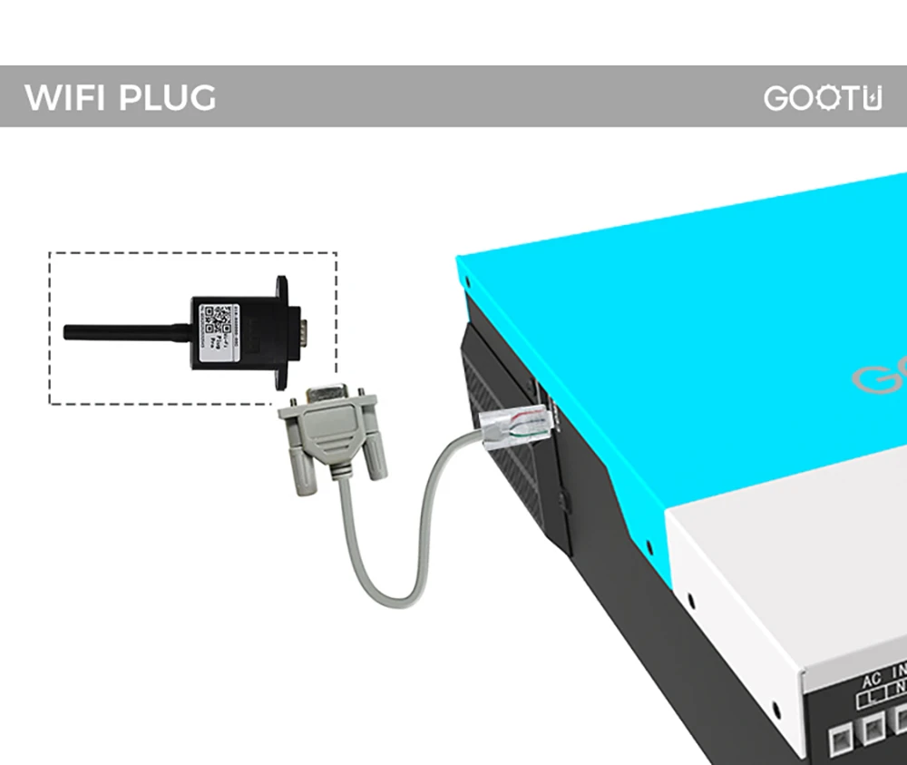 Gootu inversor solar fora da rede 12v 1.6kw inversor de onda senoidal pura 220vac converter acima de 94% 80a inversor mppt para painel solar doméstico