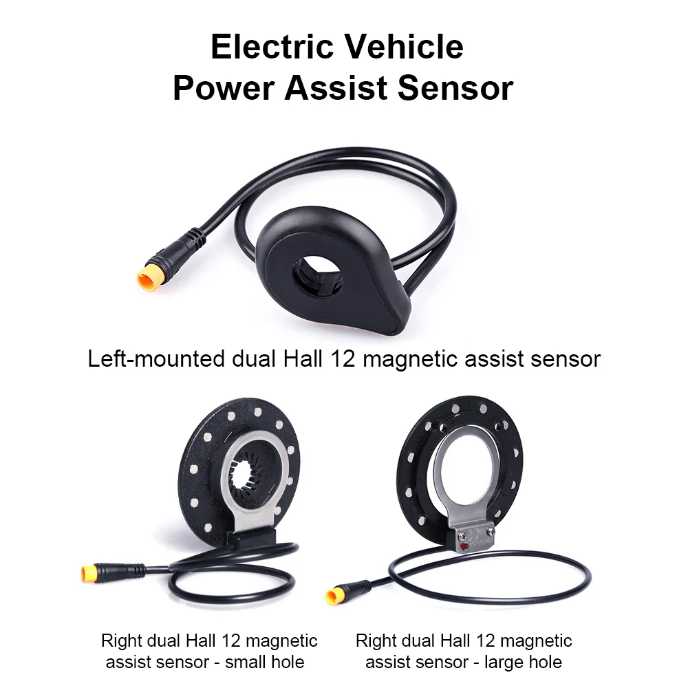 

Electric Bicycle Integrated Power Sensor 12 Magnetic Dual Hall Pas Electric Vehicle Sensor Waterproof Connector
