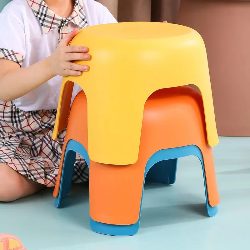 2025Plastic small stool household stacking thickened