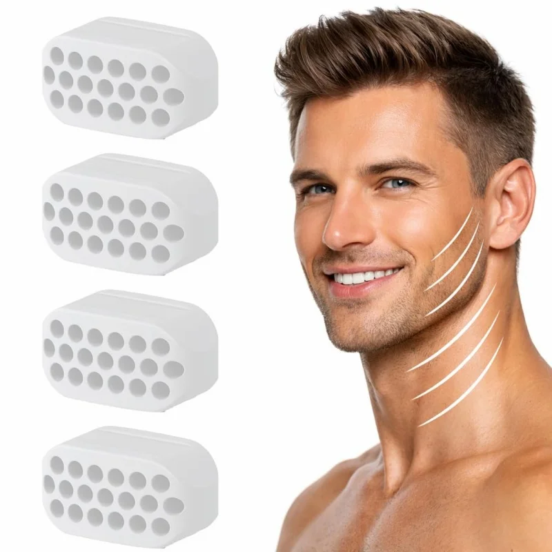 Jaw Exerciser,Double Chin Reducer,Facial Yoga for Skin Tighten Firm,Face Exerciser& Jawline Shaper, Jaw Trainer,Suitable for Beginners,Facial and Neck Exercise for Women and Men