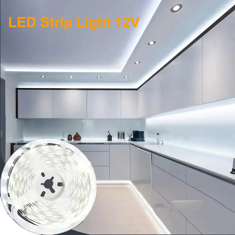 5M LED Strip Light SMD 2835 White LED Tape 12V Light 60LED/M Warm White Red Green Blue RGB Flexible Strip Ribbon Home Decor