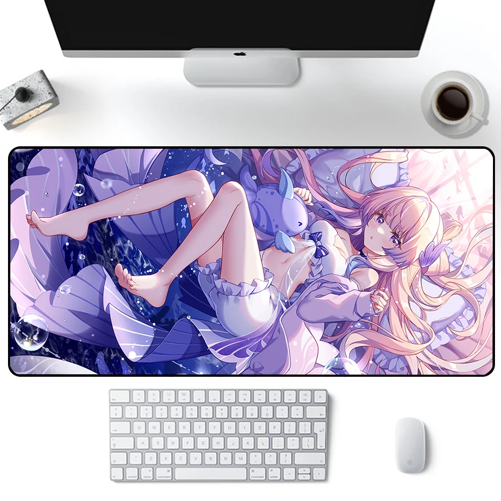 Genshin Impact Sangonomiya Kokomi Mouse Pad Large Gaming Mousepad Gamer Computer Mouse Mat Keyboard Mat Desk Pad Laptop Mausepad