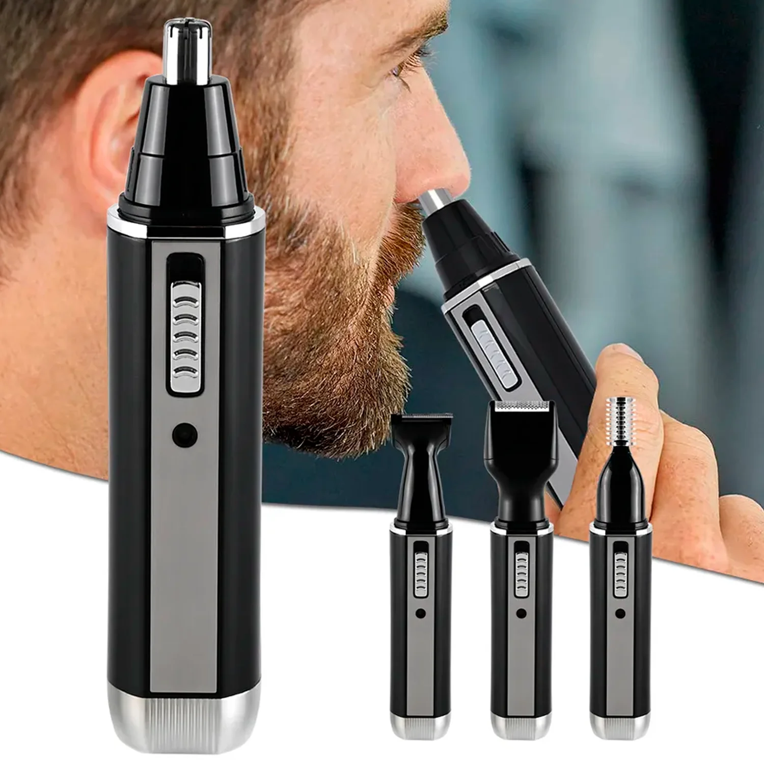 High Precision Rechargeable 4 In 1 Electric Hair Trimmer Kit Without Pain for Eyebrows, Beard, Hair and Nose