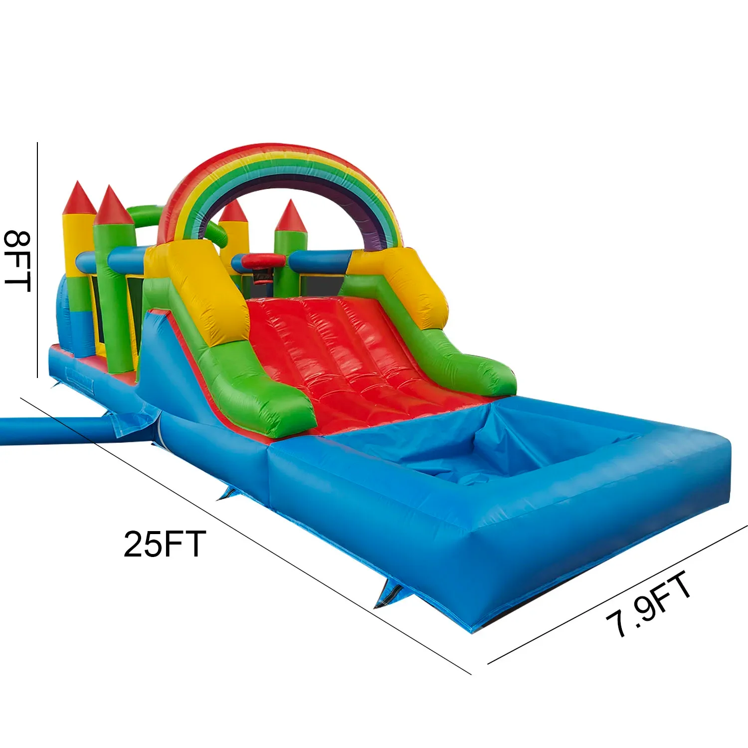 6 In1 Large 25ft Bounce House PVC commerciale gonfiabile percorso ad ostacoli casa di rimbalzo per bambini adulti con piscina bagnata e asciutta