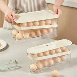 Refrigerator Egg Storage Box Automatic Scrolling Egg Rack Kitchen Egg Organizer Dedicated Egg Carton Rolli Egg Dispenser