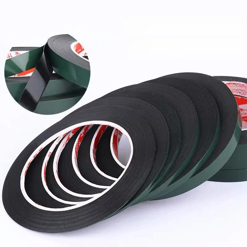 1 rolka 2mm/3mm/5mm/10mm taśma do naprawy ekranu telefonu komórkowego dwustronna pianka samoprzylepna bawełniana zielona folia 0.5mm 1mm grubość 10M — zdjęcie 2