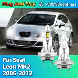 2Pcs Mini H7 LED Headlight Bulbs CANBUS 30000LM CSP Car Lamp For Seat Leon MK2 2005 2006 2007 2008 2009 2010 2011 2012