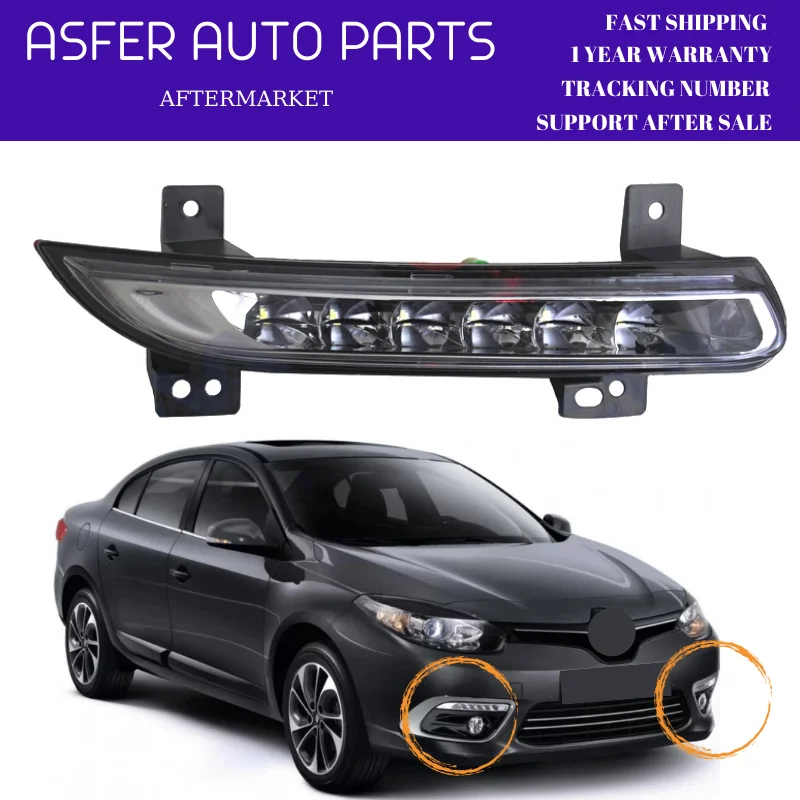 Daytime Running Led Fog Light For Renault Fluence Megane Mk3 2013-2016 High Quality Fast Shipping 266057986R 266057976R